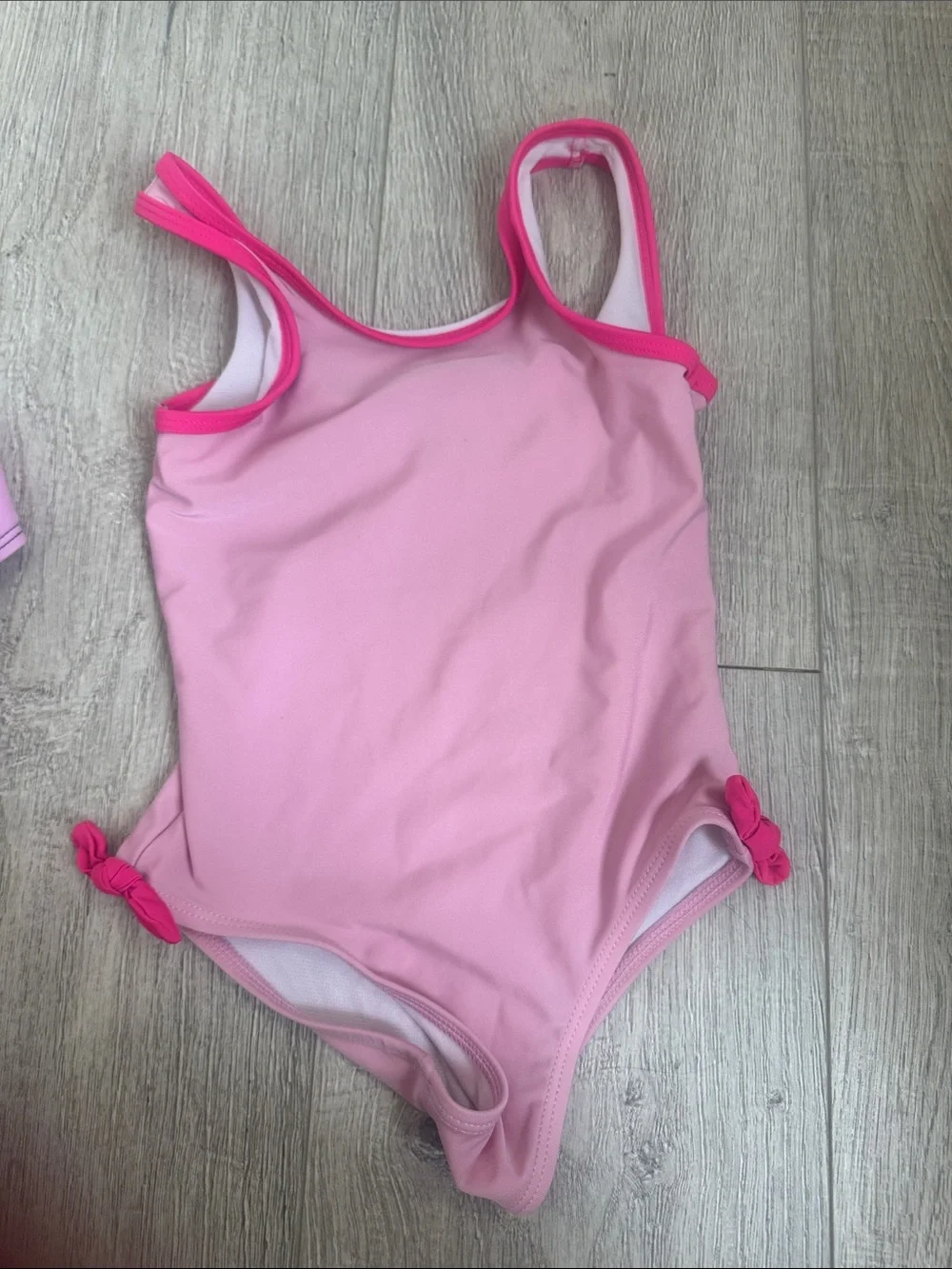 Kids Pink Cartoon Rainbow One-Piece Swimsuit Size 5-6